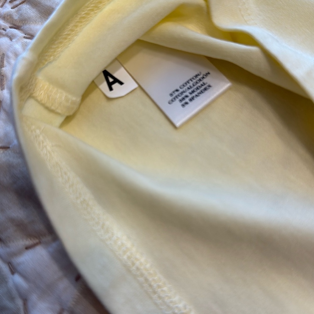 Ann Taylor Scoop Neck Tee - light yellow - Picture 5 of 5